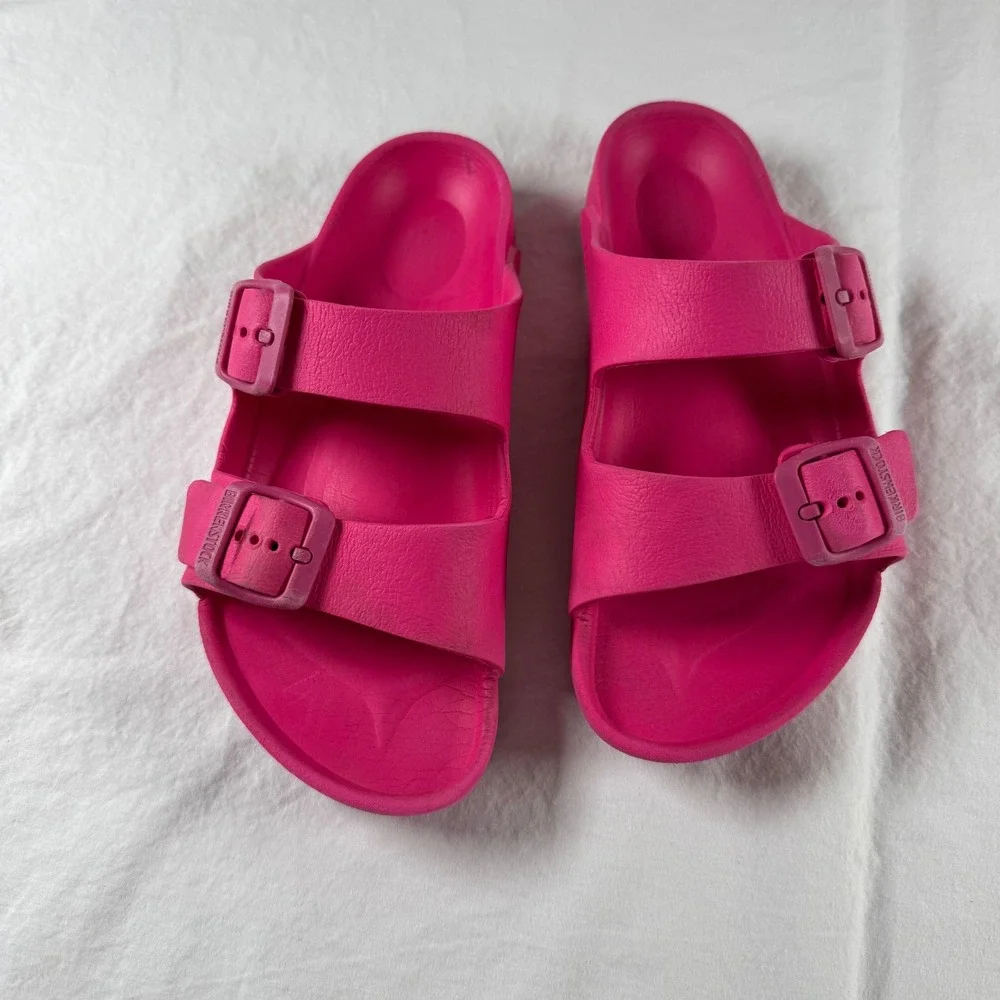 Birkenstock Kid's Size 34 US 3 Pink EVA Arizona Double Strap Sandals